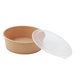 Combo Saladier Kraft et couvercle transparent réutilisable  H68mm-10Pcs