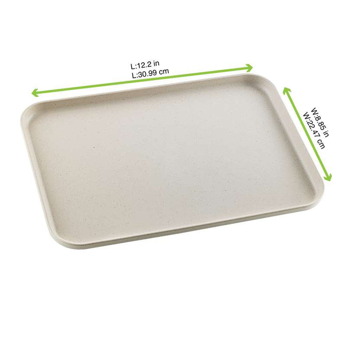 Plateau réemployable en composite beige 310x225mm H16mm-30Pcs