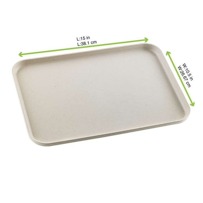 Plateau réemployable en composite beige 380x268mm H16mm-20Pcs