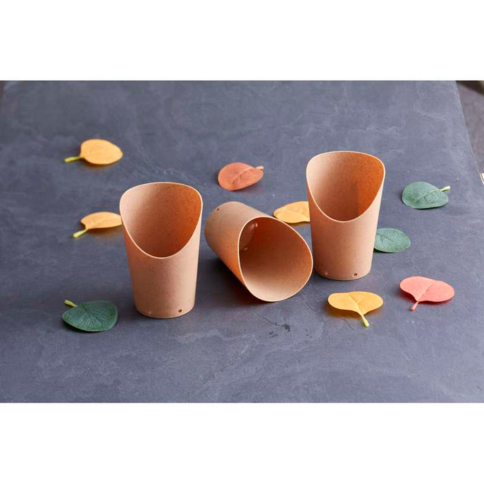 Kraft wrap cup with 6 holes for ventilation  H118mm 220ml-10Pcs