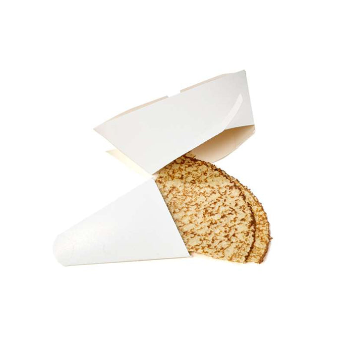 Boîte à crêpe triangulaire carton blanc 215x185mm-250Pcs