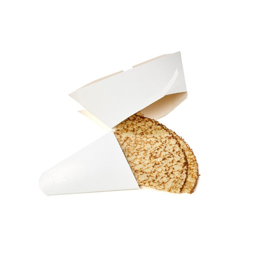 Boîte à crêpe triangulaire carton blanc 215x185mm-250Pcs