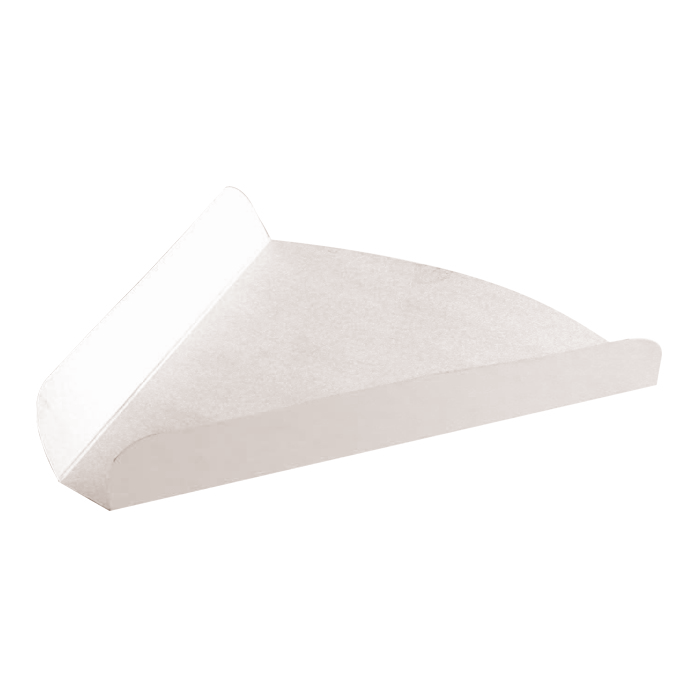 Assiette triangulaire carton blanc pour pizza ou tarte  175x27mm H27mm-1000Pcs