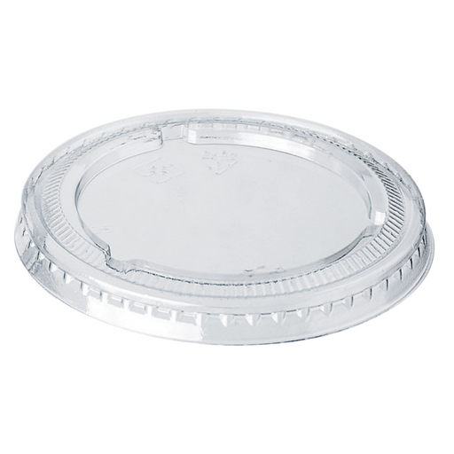 Tapa PET transparente plana Ø65mm - 100Uds
