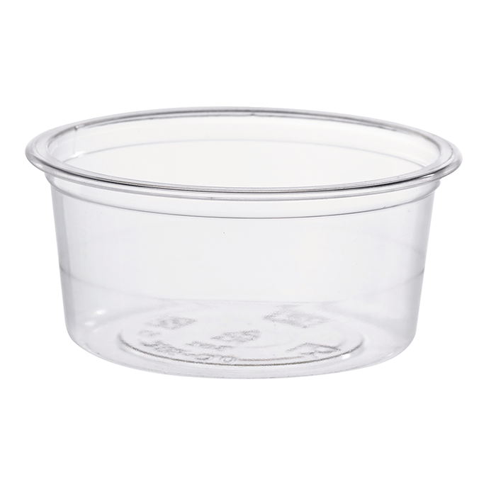 Pot à sauce rond en plastique PLA transparent  H35mm 90ml-2000Pcs