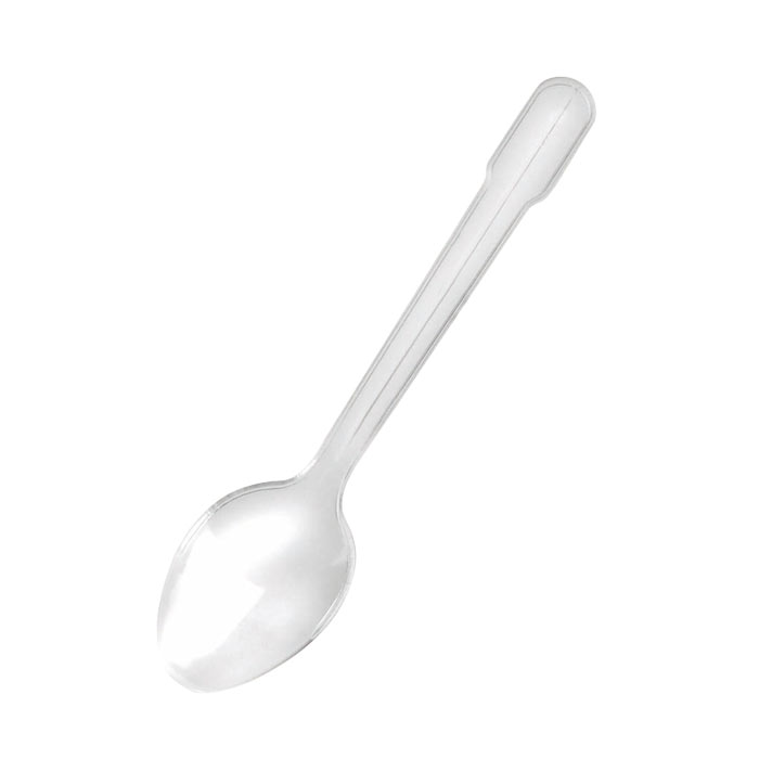 Cuchara de café transparente 125mm - 100Uds