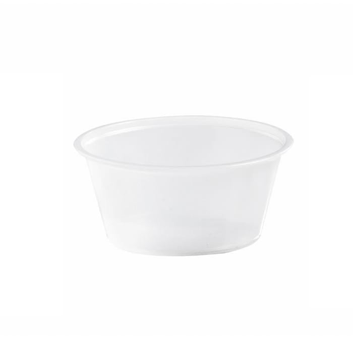 Pot plastique PS translucide rond   H32mm 80ml - 2500Pcs