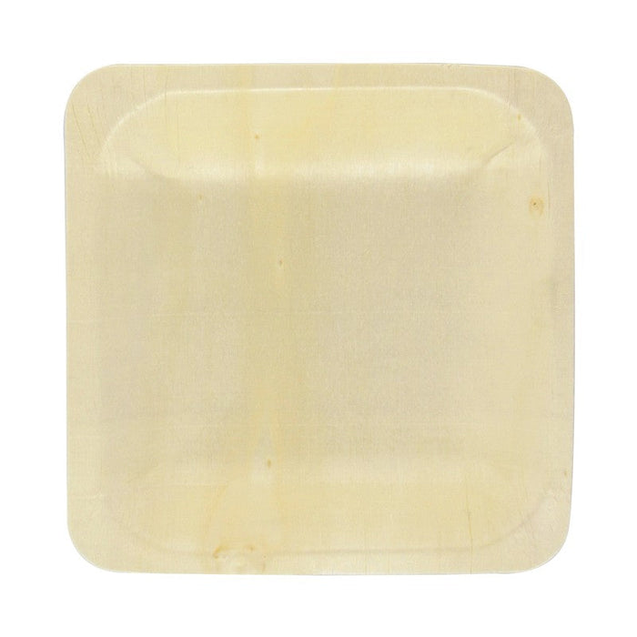 Assiette carrée en bois "Scandinavie"  140x140mm H25mm-250Pcs
