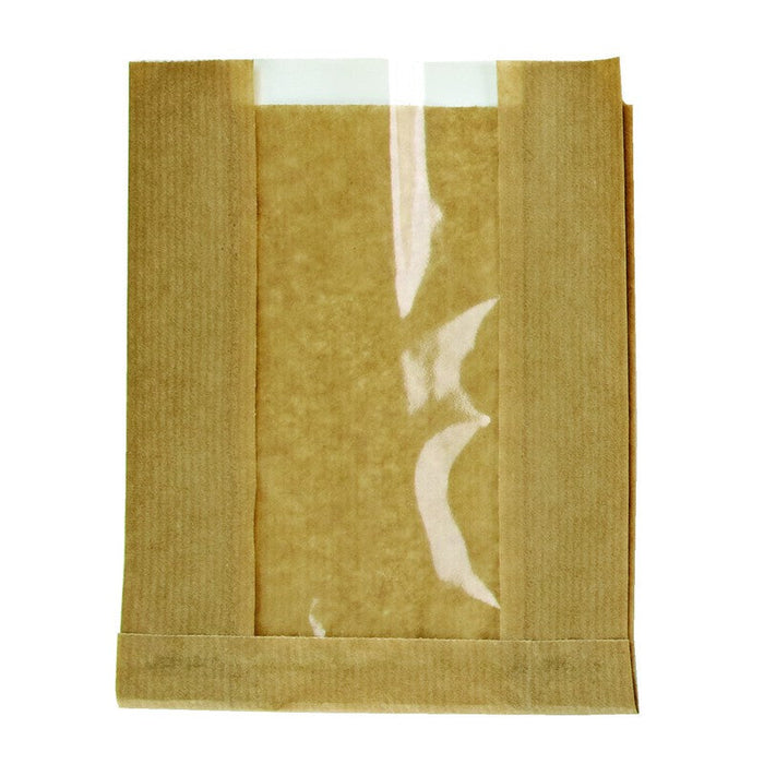 Sac papier kraft brun à fenêtre  280x70mm H180mm-1000Pcs