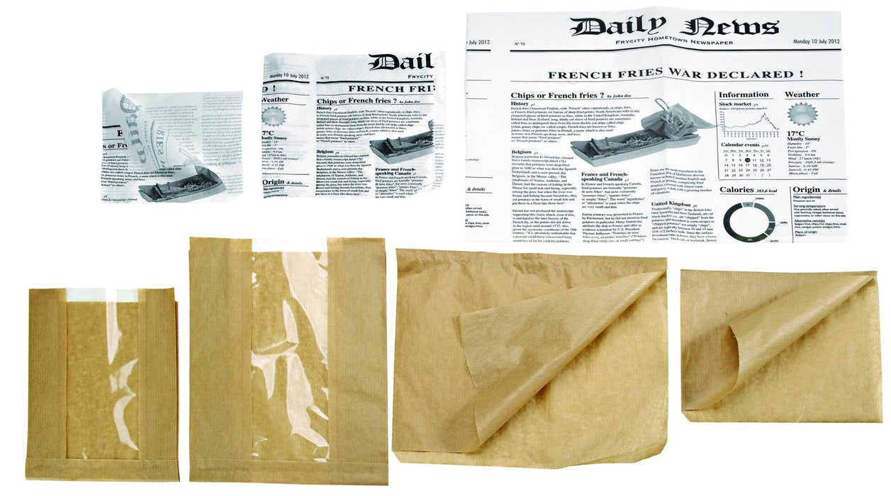 Sac papier kraft brun à fenêtre  280x70mm H180mm-1000Pcs