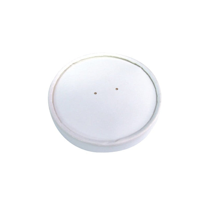 Vaso sopa cartón blanco para caliente/frío con tapa 230ml A61mm - 25Uds