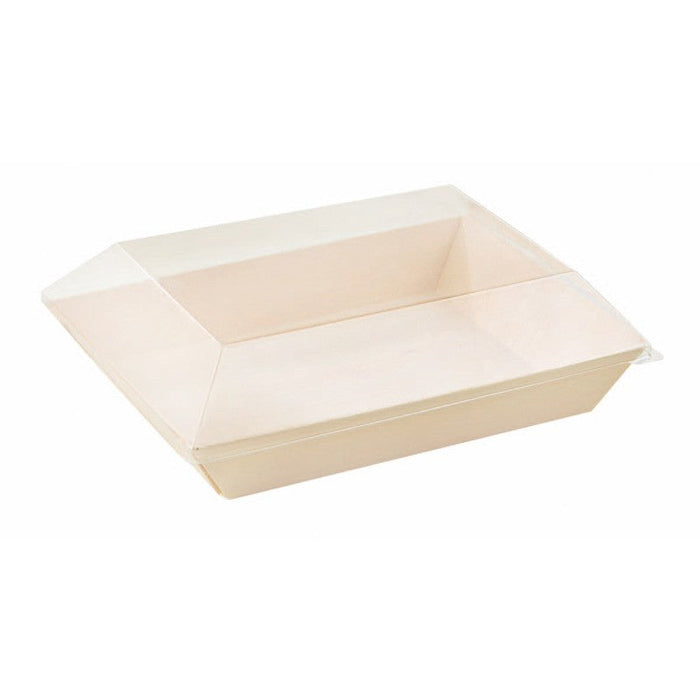 Barquette rectangulaire en bois "Samouraï" 180x130mm H29mm-100Pcs