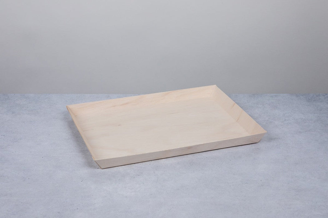 Barquette rectangulaire en bois "Samouraï" 180x130mm H29mm-100Pcs