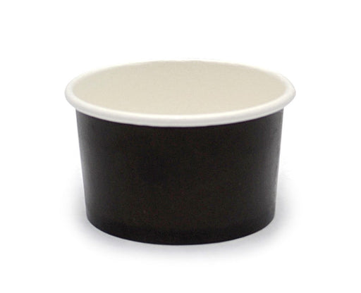 Tarrina de cartón negra para caliente/frío 60ml Ø62mm A35mm - 50Uds