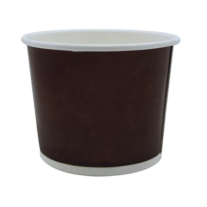 Pot carton marron foncé chaud et froid  H56mm 140ml-3000Pcs