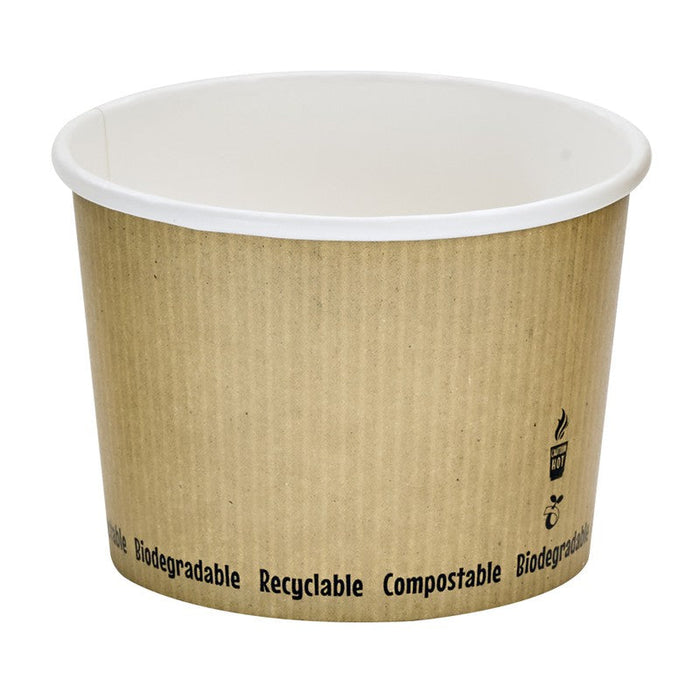 Pot à soupe carton blanc   H80mm 450ml - 500Pcs
