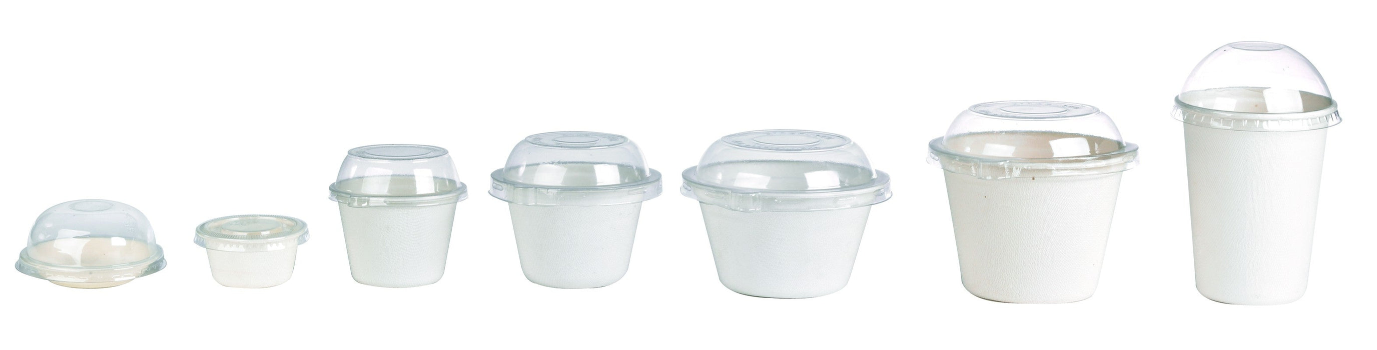 Pot à dessert blanc en pulpe de canne à sucre  H53mm 133ml - 1000Pcs