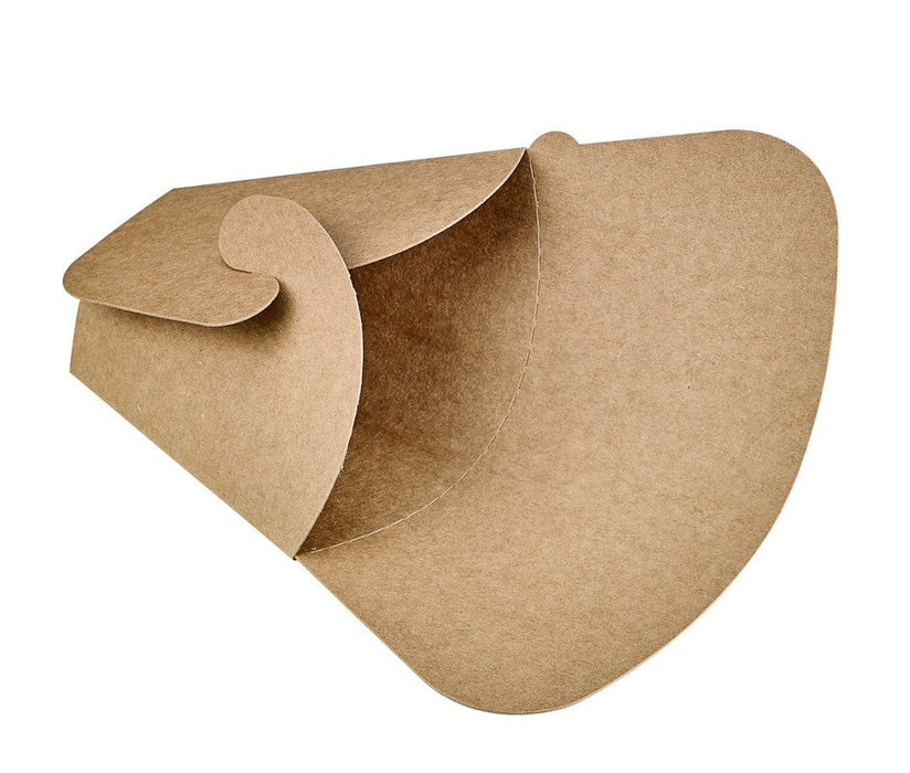 Funda para crepe tipo mariposa de cartón marrón 145x65mm A185mm - 50Uds