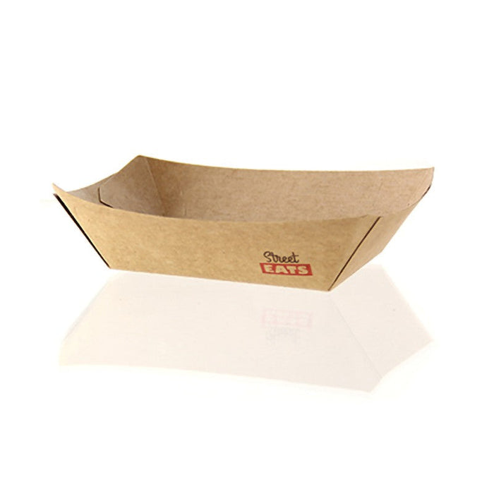 Bandeja kraft antigrasa con PE 800ml 215x150mm A50mm - 250Uds