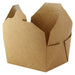 Caja de comida en cartón kraft laminado PE 1450ml 217x160mm A50mm - 25Uds