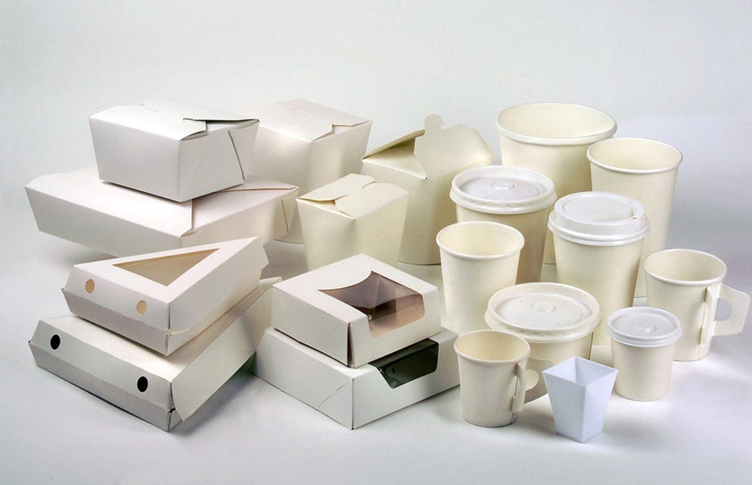 Boite repas carton blanc  226x167mm H92mm 3000ml-160Pcs