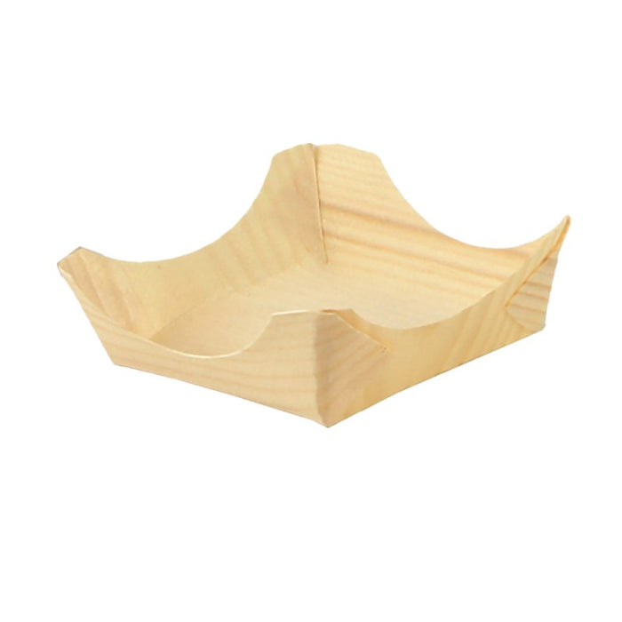 Mini assiette bois "Pin Up"  85x85mm H35mm-1000Pcs