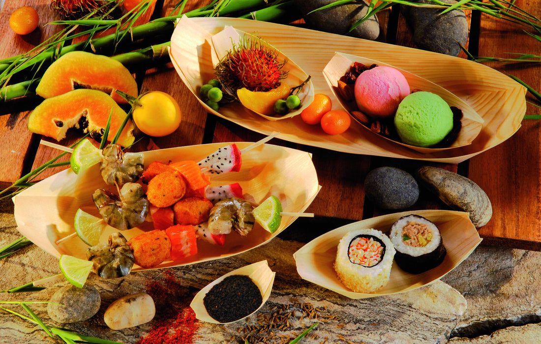 Barquette bateau bois  310x120mm H50mm-1000Pcs