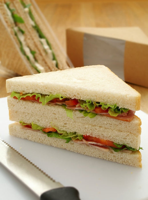Triangle sandwich kraft double à fenêtre  72x123mm H123mm-500Pcs