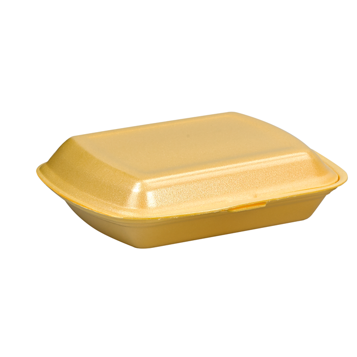 Coquille plastique PSE jaune  208x245mm H68mm-250Pcs