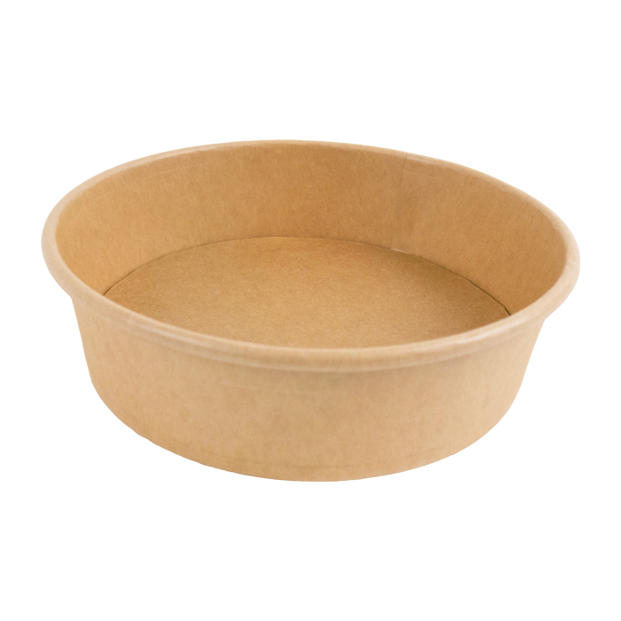 Ensaladera redonda multiusos BUCKATY cartón kraft 880ml Ø185mm A50mm - 45Uds
