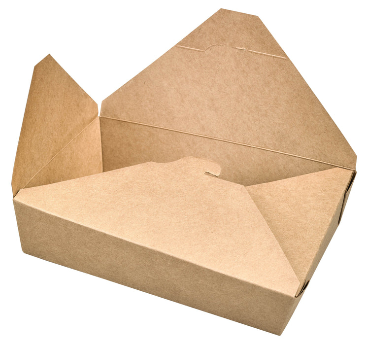 Caja de comida en cartón kraft laminado PE 1300ml 215x160mm A50mm - 50Uds