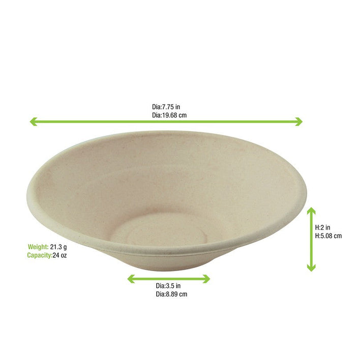 Bol rond brun en pulpe "Poke"   H49mm 700ml-250Pcs