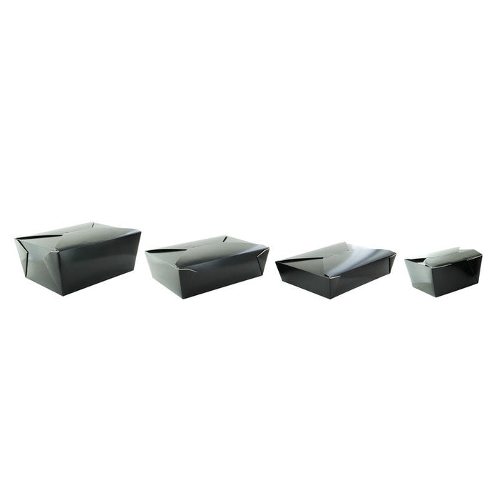 Boite repas pack 2 noire  215x160mm H50mm 1000ml-200Pcs
