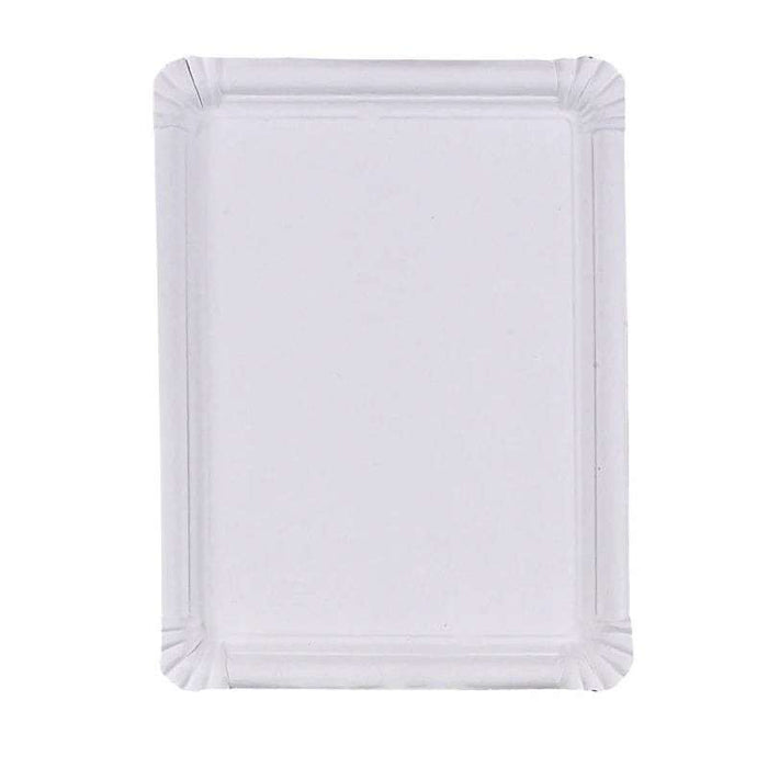 Assiette carton blanc rectangulaire-150Pcs