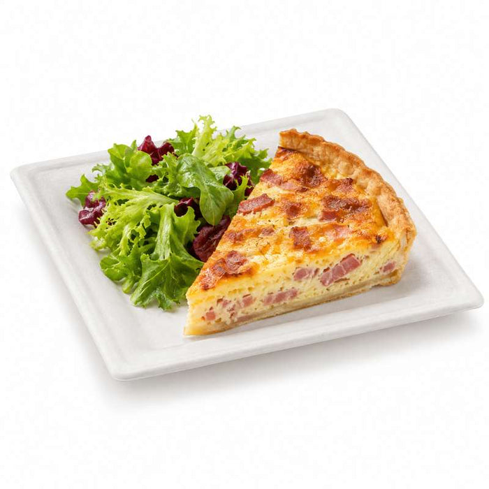 Assiette carrée en pulpe blanche 160x160mm - 300Pcs
