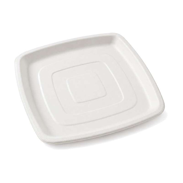 Plateau traiteur carré pulpe blanc 304x304mm H25mm-24Pcs