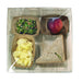 Assiette palmier carrée avec angles et bord inclinés "Areca" 270x270mm-24Pcs