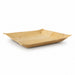 Assiette palmier carrée avec angles et bord inclinés "Areca" 270x270mm-24Pcs