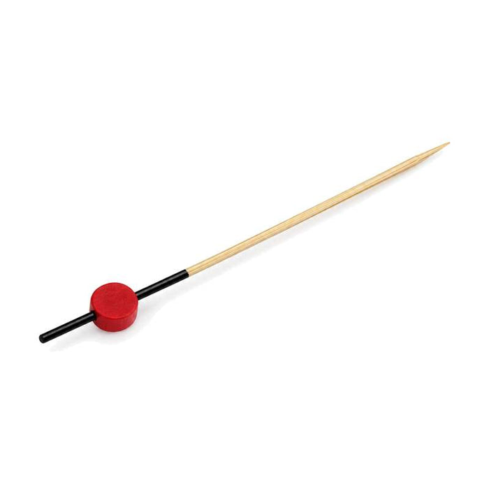 Pic en bambou noir décor rouge "Atami" 90mm - 300Pcs