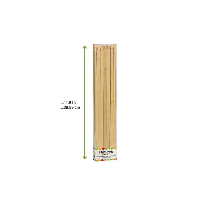 Brochette plate en bambou pour barbecue 9x300mm - 2000Pcs