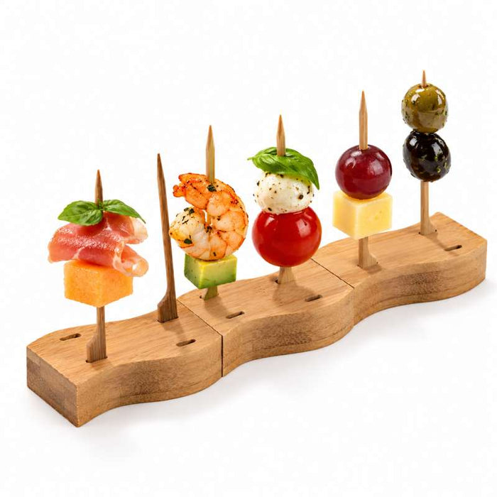 Piques bambou "Teppo Gushi" et support bambou pour 4 piques "Haya"    H19mm - 504Pcs