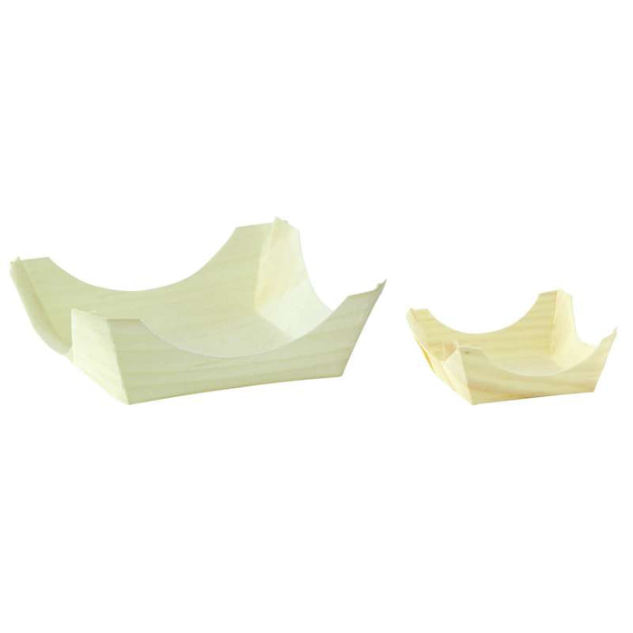 Mini assiette bois carrée    H35mm-288Pcs