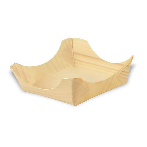 Mini assiette bois carrée    H35mm-288Pcs