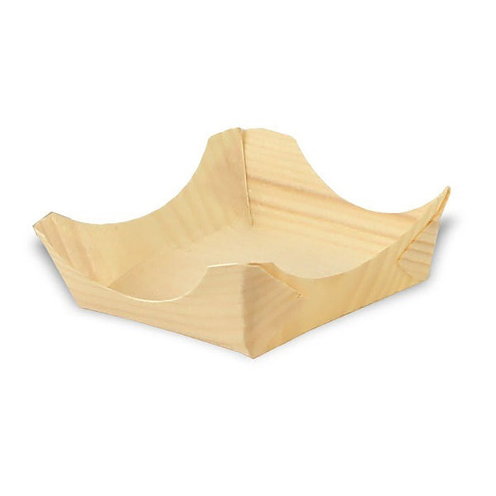 Mini assiette bois carrée    H35mm-288Pcs