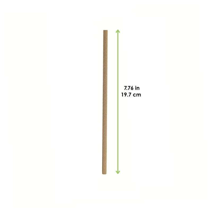Chalumeau papier kraft  H197mm-300Pcs