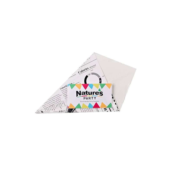 Cône en carton blanc imprimé journal 160x130mm 250ml - 100Pcs