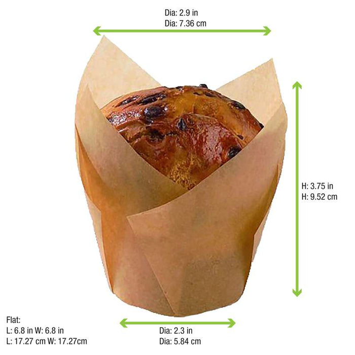CAISSETTE DE CUISSON TULIPE MARRON SILICONE 175X175X60MM 12PCS/PET BOX, 6BOX/OPP BAG, 4BAG/CTN-288Pcs