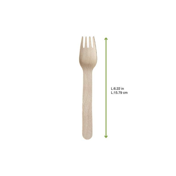 Fourchette en bois à 4 dents 158mm - 500Pcs