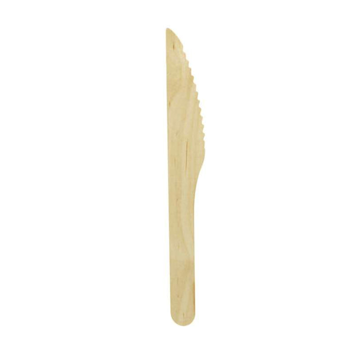 Couteau dentelé en bois 165mm - 500Pcs
