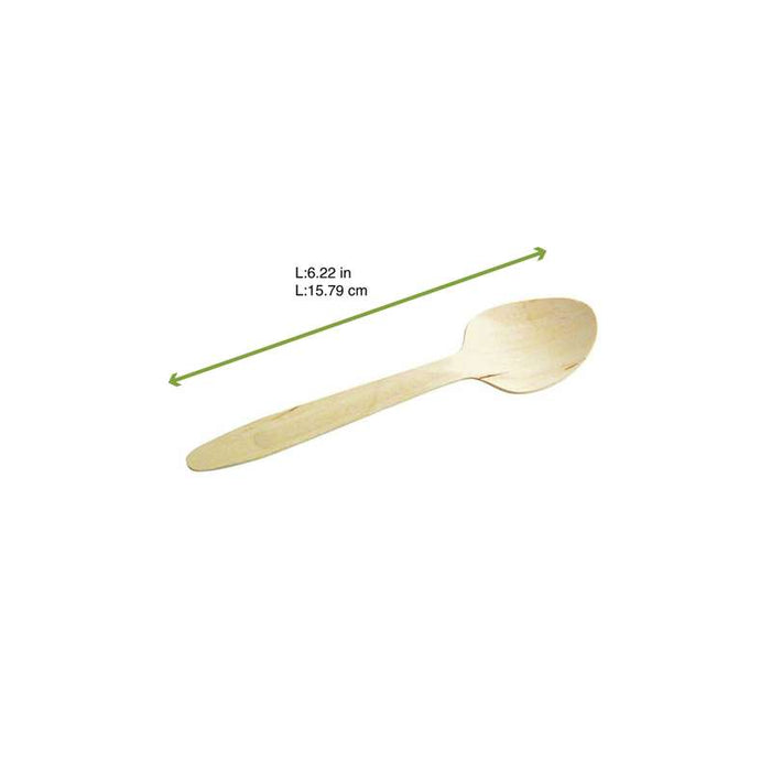 Cuillère à soupe en bois 158mm - 500Pcs